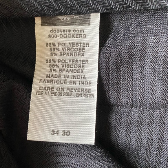 Dockers Black Flat Front Classic Fit Prostyle Pant Office Casual Dress Pants - Picture 6 of 11